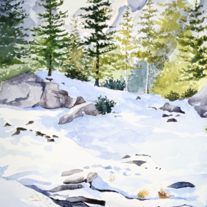Rocky Mountain nat park watercolor painting